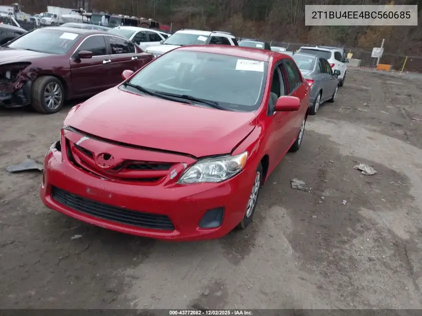 2T1BU4EE4BC560685 2011 Toyota Corolla Le