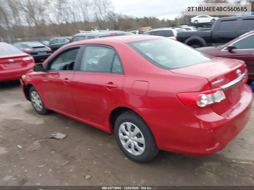2T1BU4EE4BC560685 2011 Toyota Corolla Le