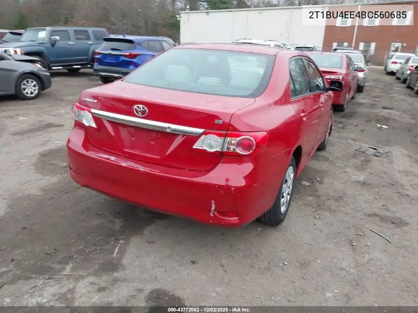2T1BU4EE4BC560685 2011 Toyota Corolla Le