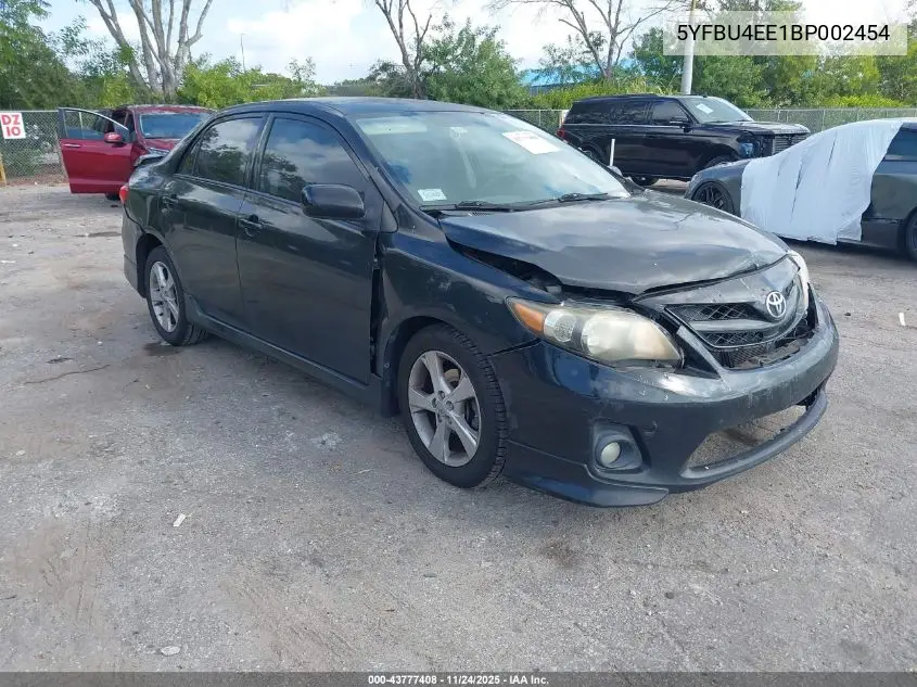 5YFBU4EE1BP002454 2011 Toyota Corolla S