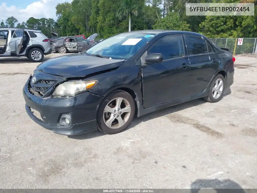5YFBU4EE1BP002454 2011 Toyota Corolla S