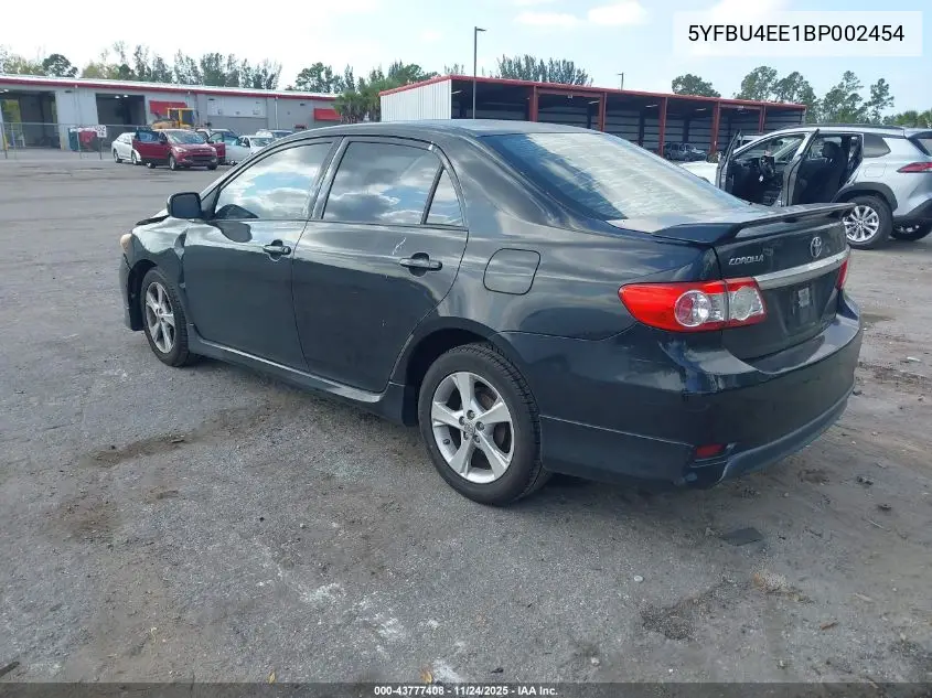 5YFBU4EE1BP002454 2011 Toyota Corolla S