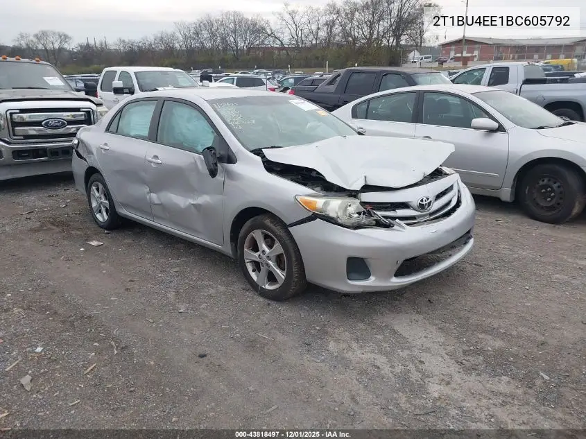 2T1BU4EE1BC605792 2011 Toyota Corolla Le