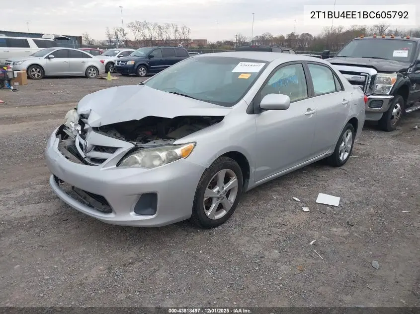 2T1BU4EE1BC605792 2011 Toyota Corolla Le