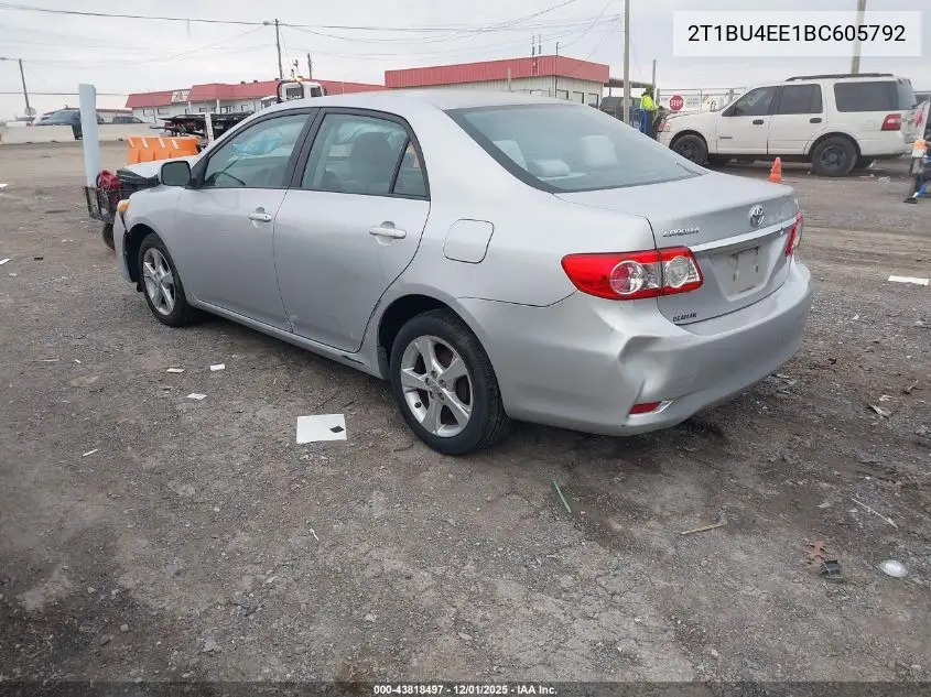 2T1BU4EE1BC605792 2011 Toyota Corolla Le