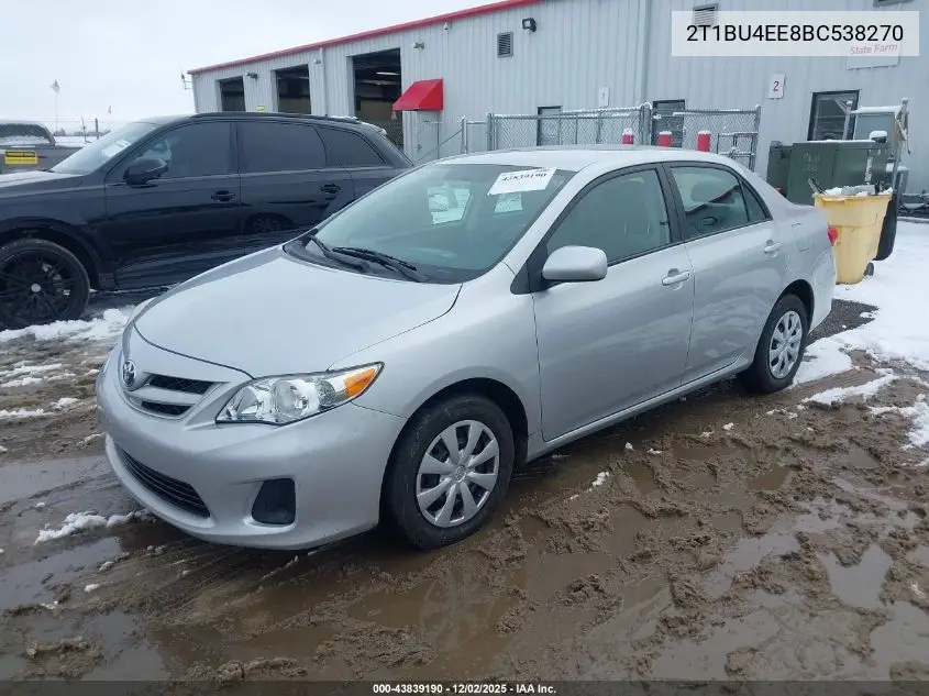 2T1BU4EE8BC538270 2011 Toyota Corolla Le