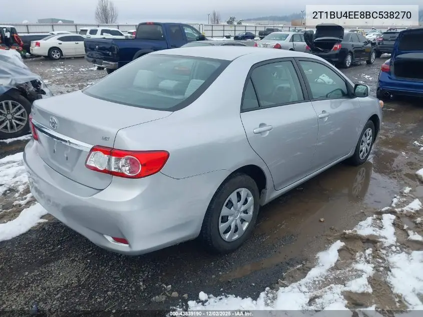 2T1BU4EE8BC538270 2011 Toyota Corolla Le