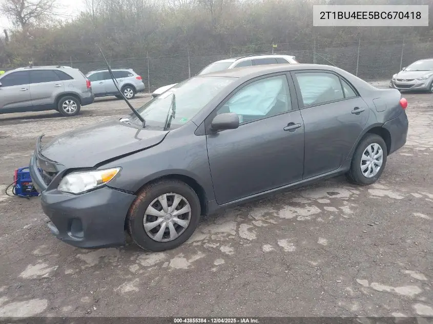 2T1BU4EE5BC670418 2011 Toyota Corolla Le
