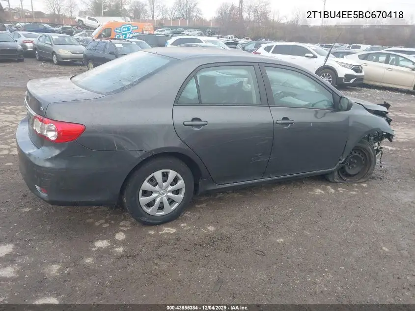2T1BU4EE5BC670418 2011 Toyota Corolla Le