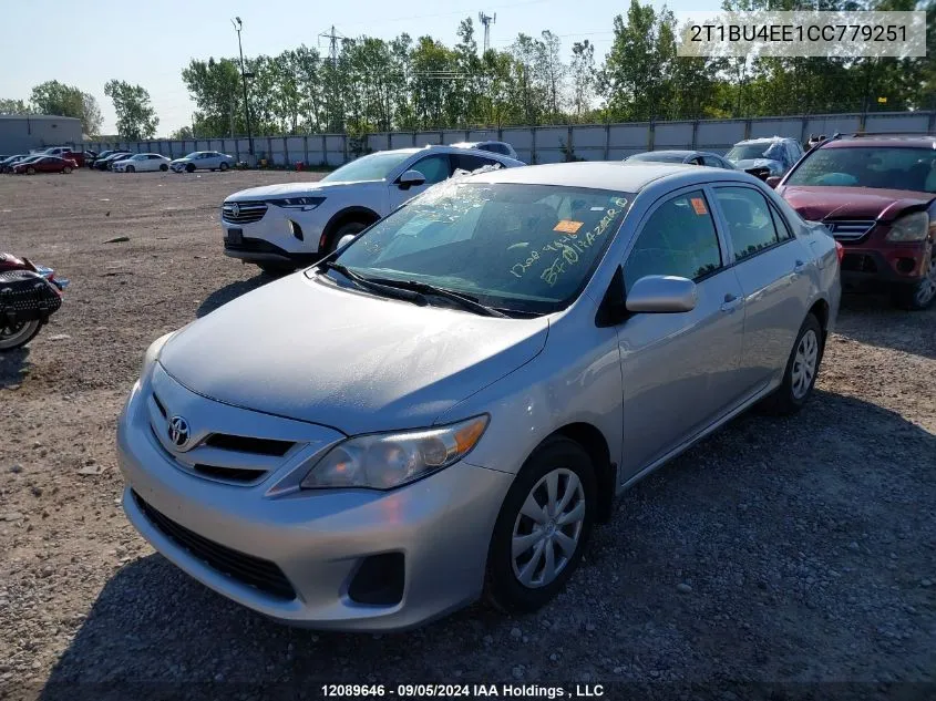 2012 Toyota Corolla VIN: 2T1BU4EE1CC779251 Lot: 12089646