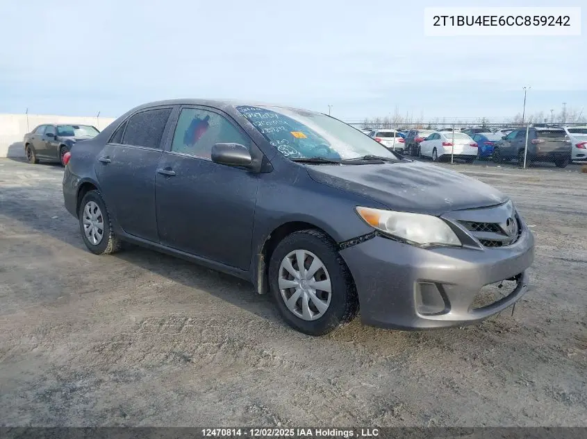 2T1BU4EE6CC859242 2012 Toyota Corolla S/Le