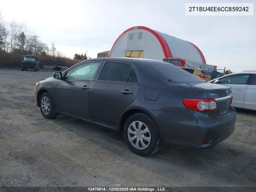 2T1BU4EE6CC859242 2012 Toyota Corolla S/Le