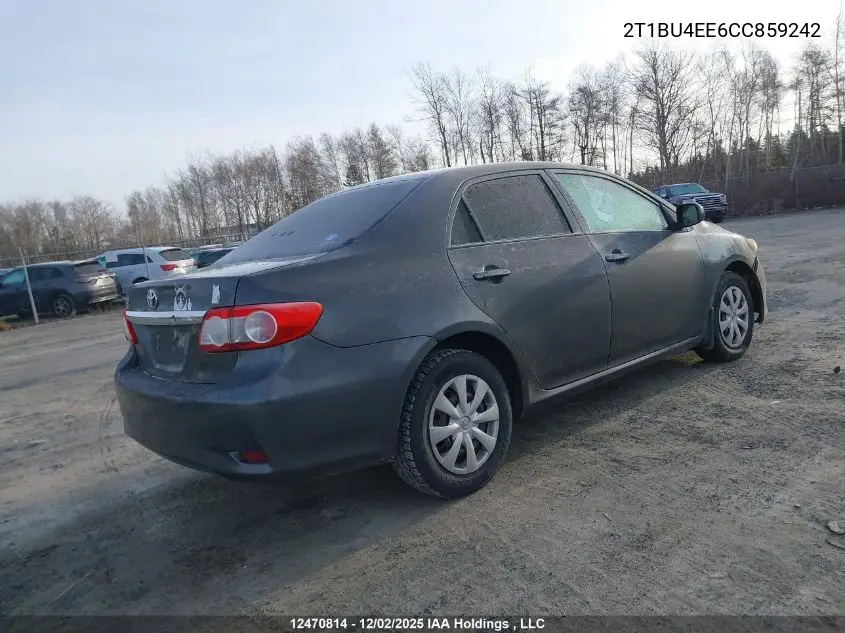 2T1BU4EE6CC859242 2012 Toyota Corolla S/Le