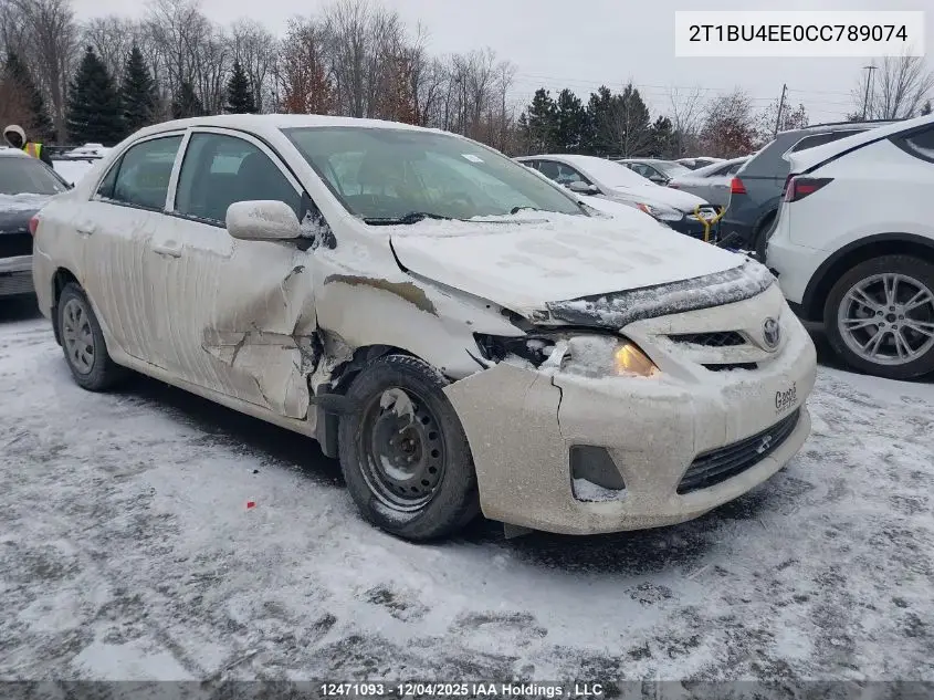 2T1BU4EE0CC789074 2012 Toyota Corolla Ce
