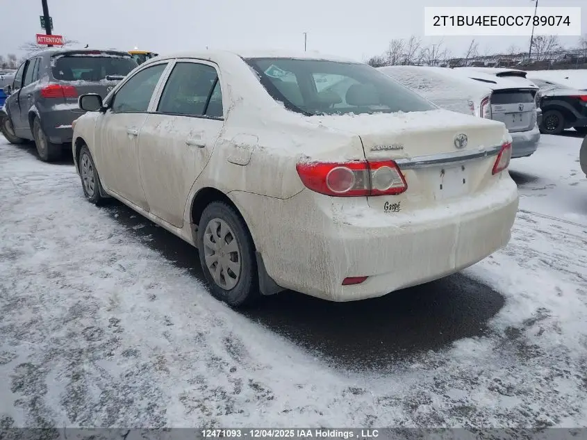 2T1BU4EE0CC789074 2012 Toyota Corolla Ce