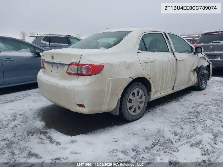 2T1BU4EE0CC789074 2012 Toyota Corolla Ce