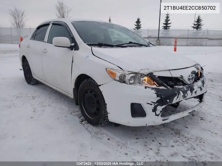 2T1BU4EE2CC850702 2012 Toyota Corolla S/Le