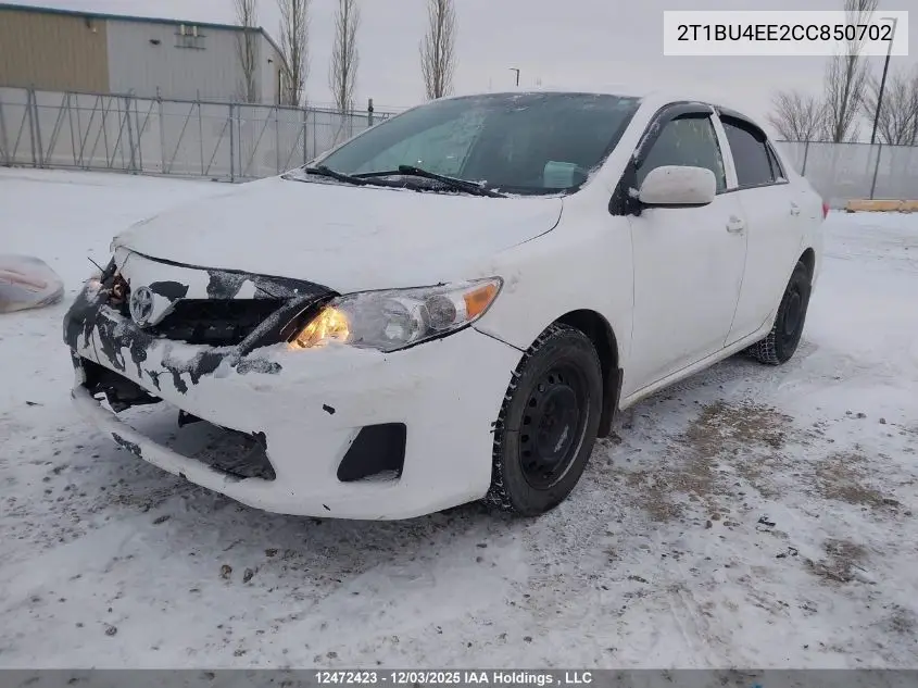 2T1BU4EE2CC850702 2012 Toyota Corolla S/Le