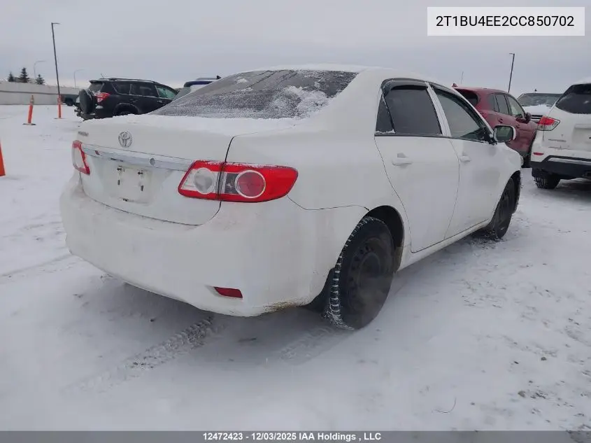 2T1BU4EE2CC850702 2012 Toyota Corolla S/Le