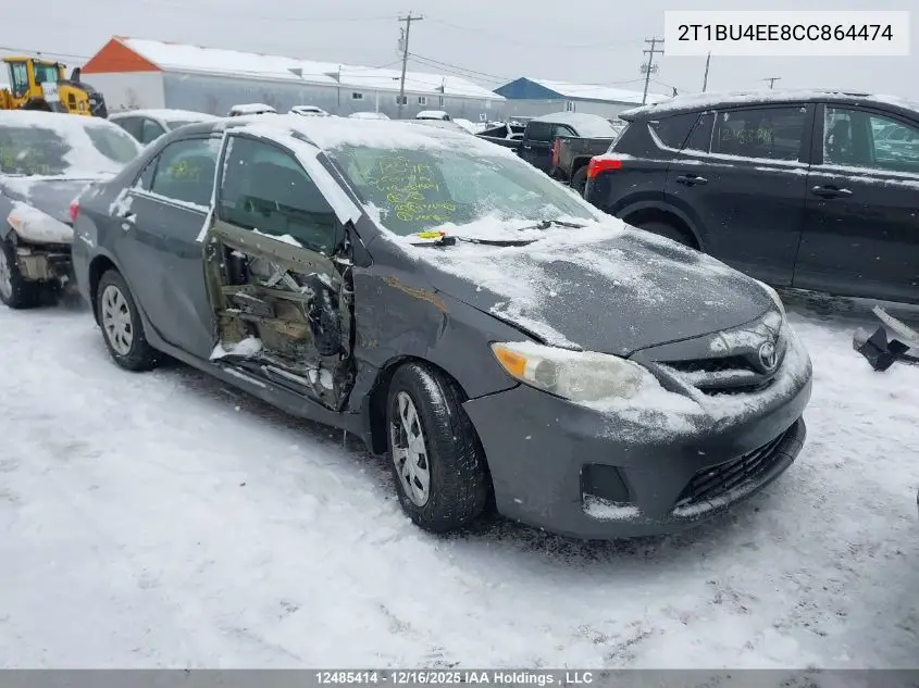 2T1BU4EE8CC864474 2012 Toyota Corolla Ce