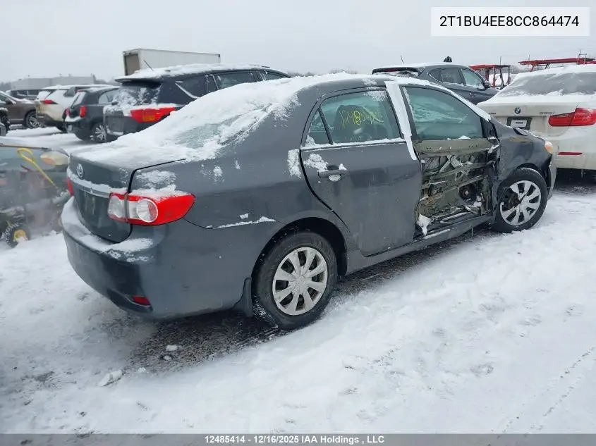 2T1BU4EE8CC864474 2012 Toyota Corolla Ce