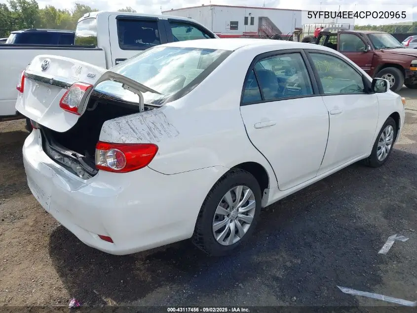 5YFBU4EE4CP020965 2012 Toyota Corolla Le