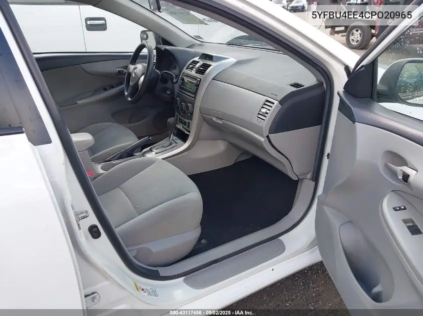 5YFBU4EE4CP020965 2012 Toyota Corolla Le