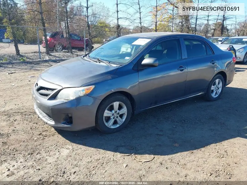 5YFBU4EE9CP010691 2012 Toyota Corolla L