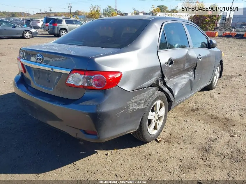 5YFBU4EE9CP010691 2012 Toyota Corolla L