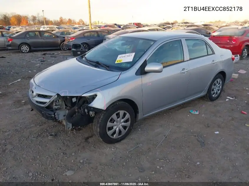 2T1BU4EEXCC852178 2012 Toyota Corolla L