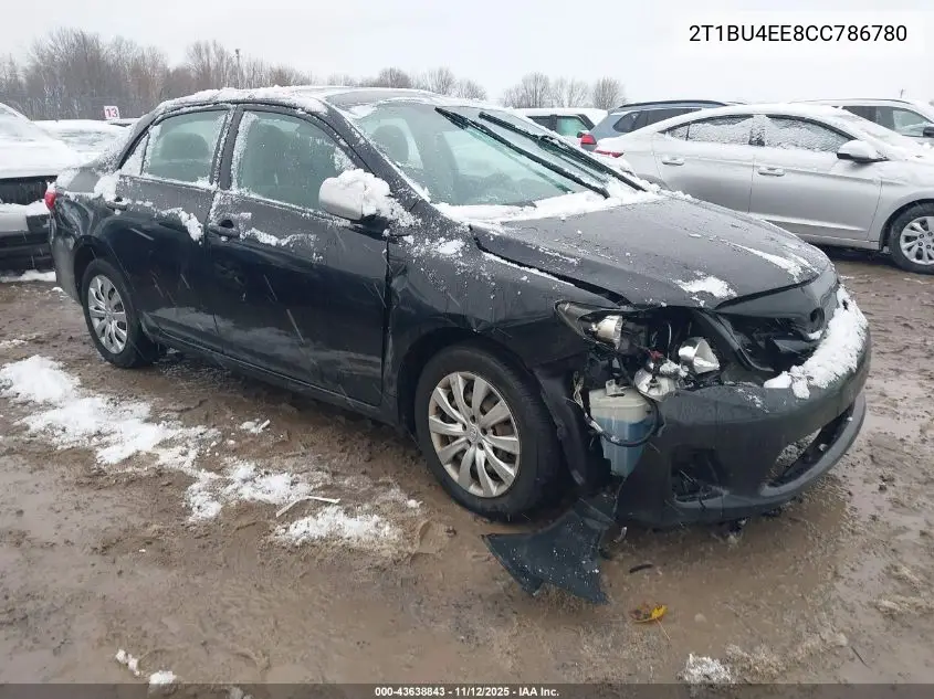 2T1BU4EE8CC786780 2012 Toyota Corolla Le
