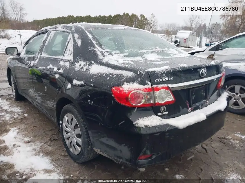 2T1BU4EE8CC786780 2012 Toyota Corolla Le