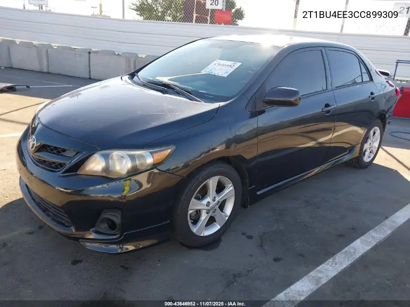 2T1BU4EE3CC899309 2012 Toyota Corolla S