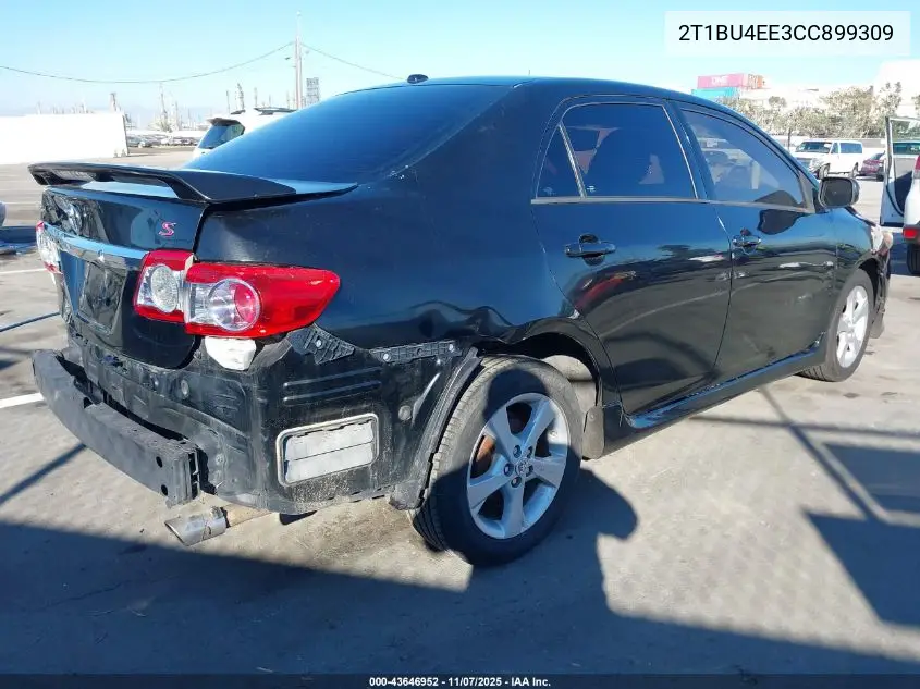 2T1BU4EE3CC899309 2012 Toyota Corolla S