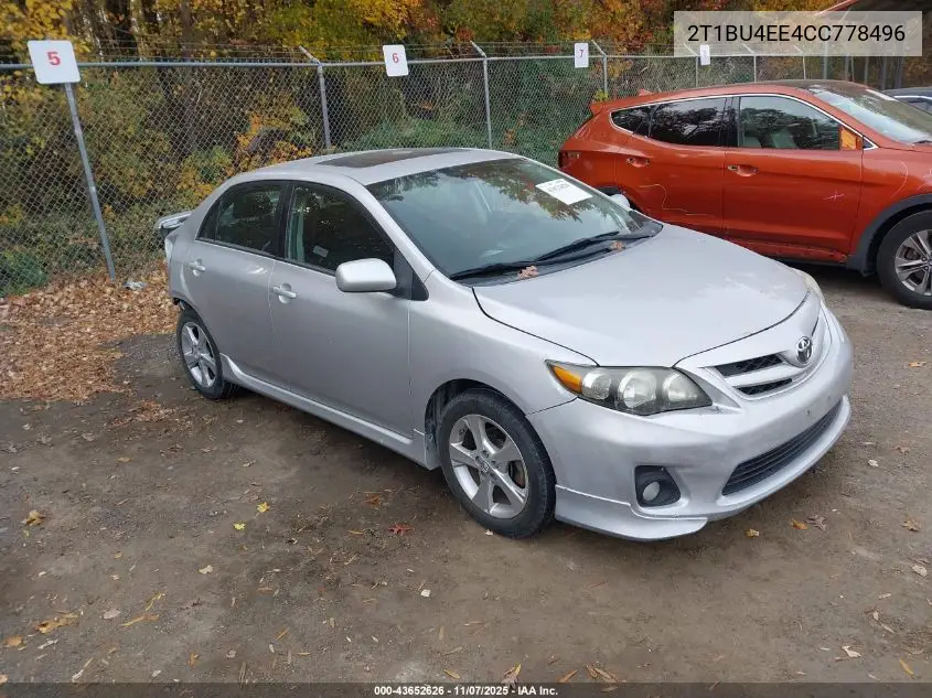 2T1BU4EE4CC778496 2012 Toyota Corolla S