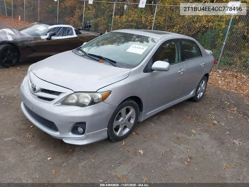2T1BU4EE4CC778496 2012 Toyota Corolla S