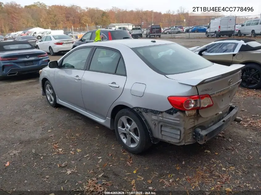 2T1BU4EE4CC778496 2012 Toyota Corolla S