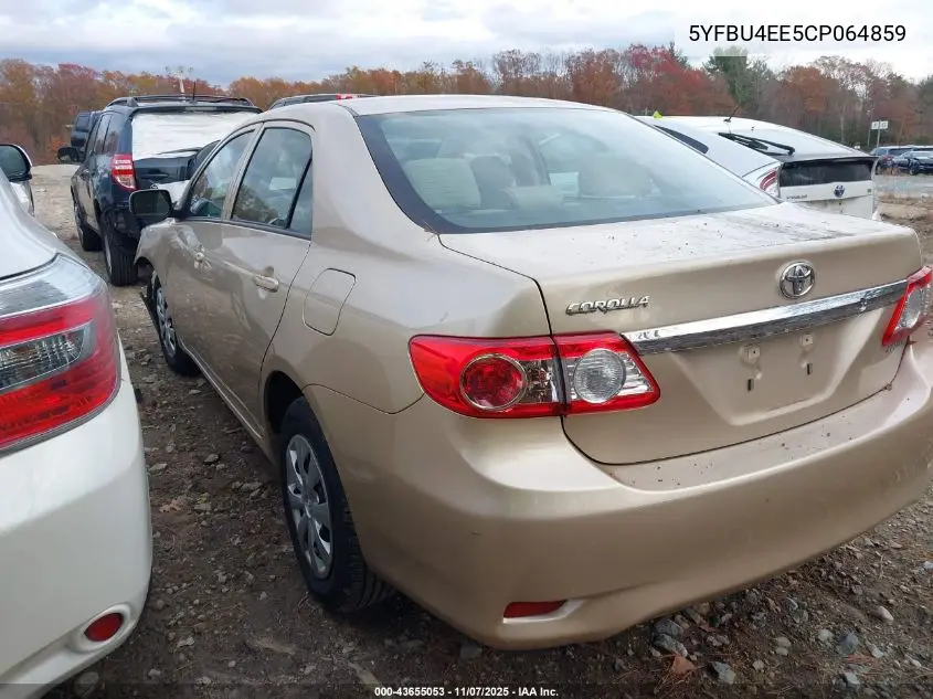 5YFBU4EE5CP064859 2012 Toyota Corolla L