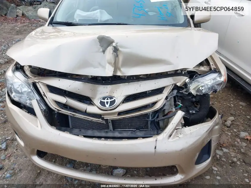 5YFBU4EE5CP064859 2012 Toyota Corolla L