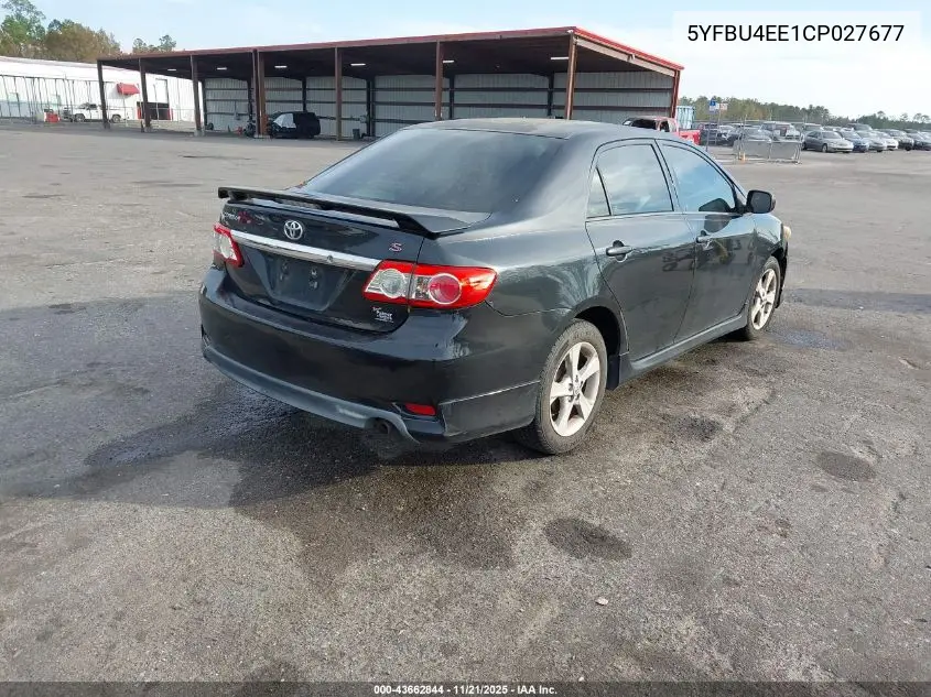5YFBU4EE1CP027677 2012 Toyota Corolla S
