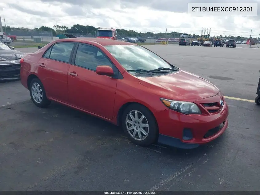 2T1BU4EEXCC912301 2012 Toyota Corolla Le