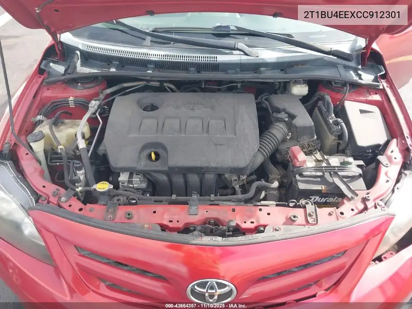 2T1BU4EEXCC912301 2012 Toyota Corolla Le
