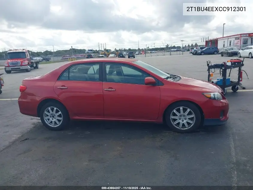 2T1BU4EEXCC912301 2012 Toyota Corolla Le