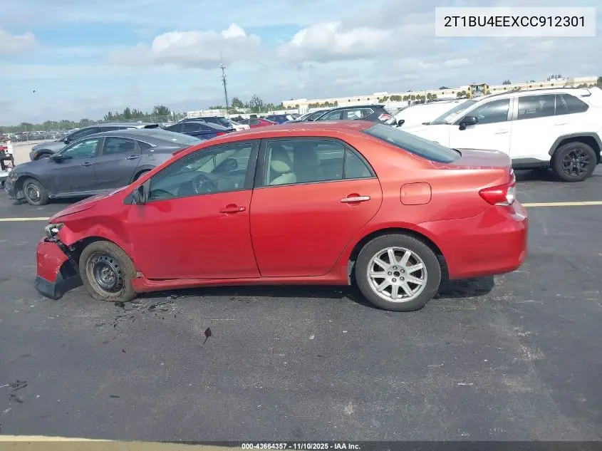 2T1BU4EEXCC912301 2012 Toyota Corolla Le
