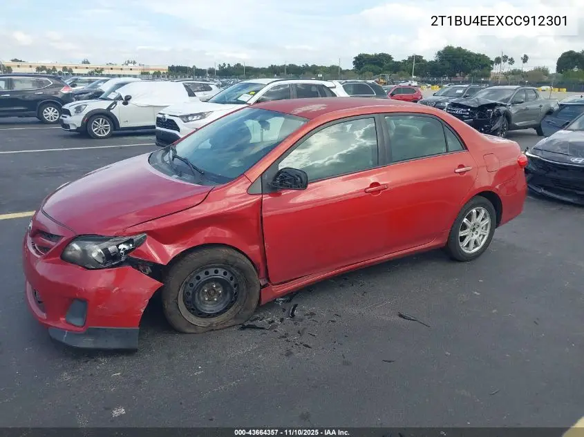 2T1BU4EEXCC912301 2012 Toyota Corolla Le
