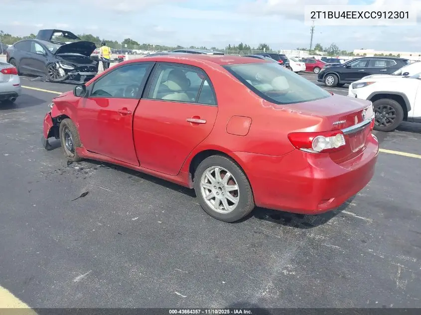 2T1BU4EEXCC912301 2012 Toyota Corolla Le