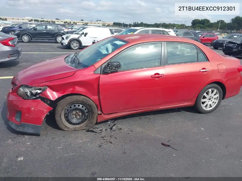 2T1BU4EEXCC912301 2012 Toyota Corolla Le