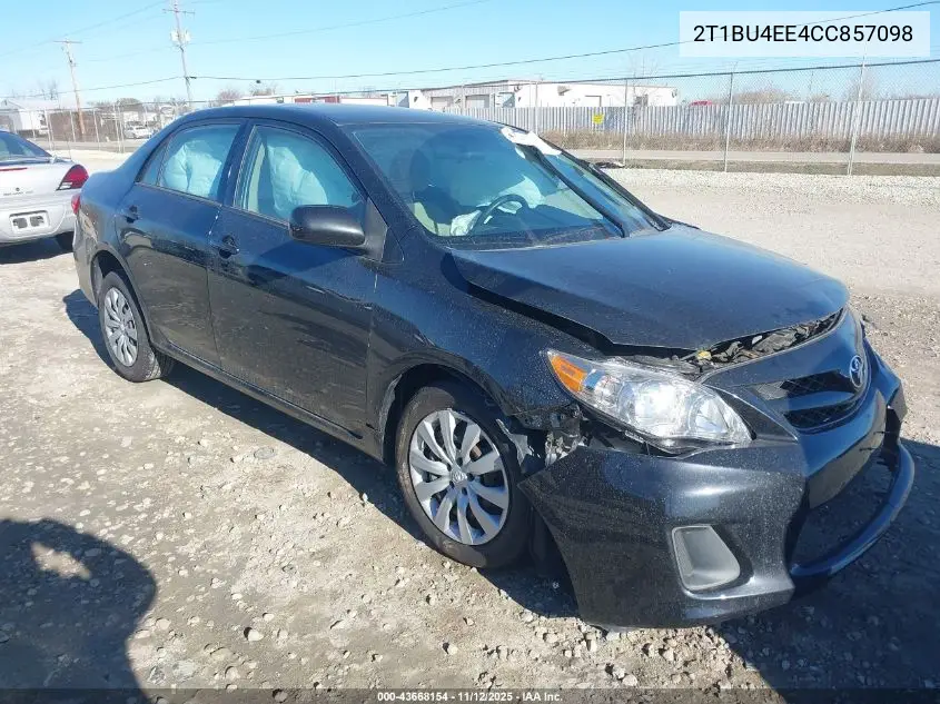 2T1BU4EE4CC857098 2012 Toyota Corolla Le