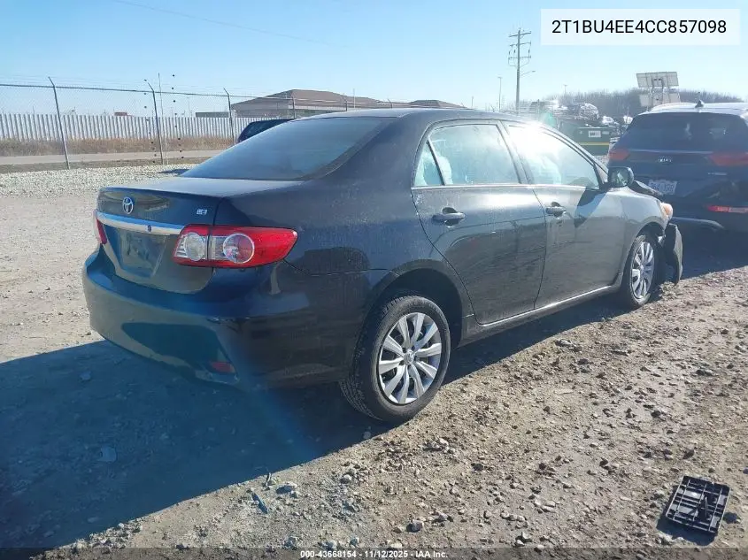 2T1BU4EE4CC857098 2012 Toyota Corolla Le