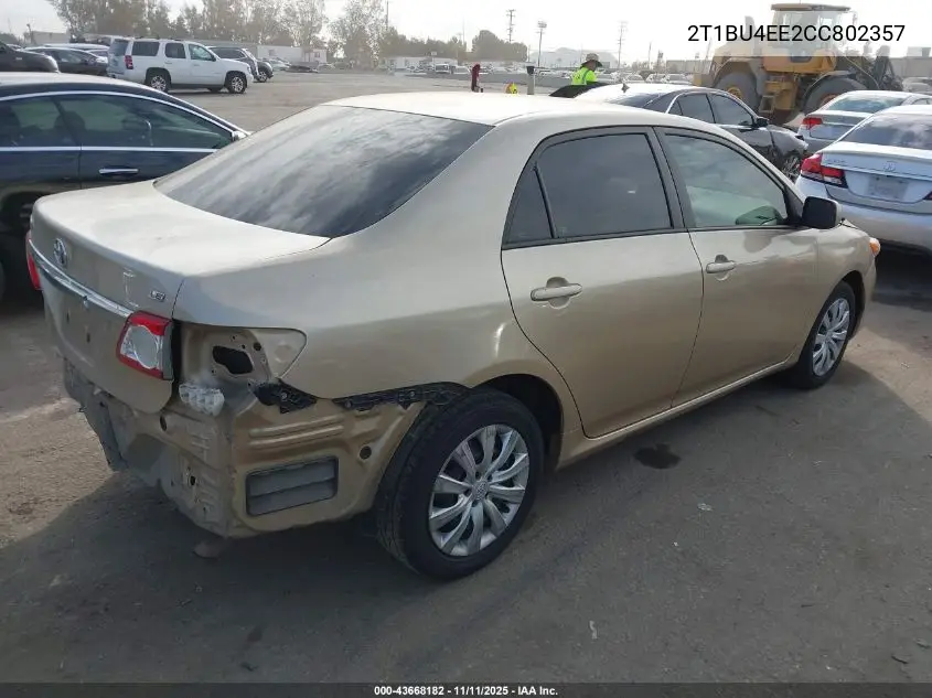 2T1BU4EE2CC802357 2012 Toyota Corolla Le